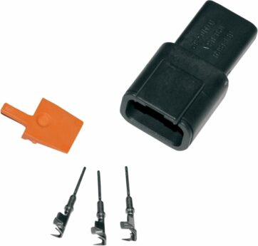 RECEPTACLE DEUTSCH DTM 3-PIN CONNECTOR KIT BLACK
