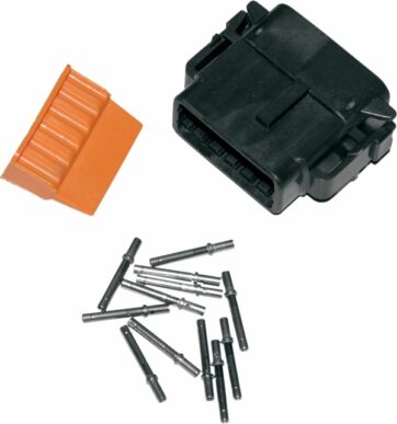 PLUG DEUTSCH DTM 12-SOCKET CONNECTOR KIT BLACK