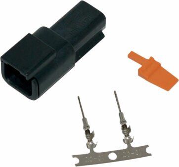 RECEPTACLE DEUTSCH DTM 2-PIN CONNECTOR KIT BLACK