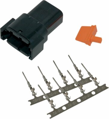 RECEPTACLE DEUTSCH DTM 8-PIN CONNECTOR KIT BLACK
