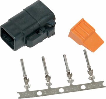 PLUG DEUTSCH DTM 4-SOCKET CONNECTOR KIT BLACK