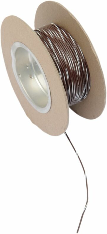 OEM COLOR WIRE 18 GAUGE/100' (1MM'/30M) BROWN/WHITE