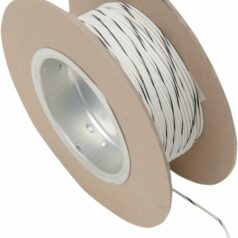OEM COLOR WIRE 18 GAUGE/100' (1MM'/30M) WHITE/BLACK