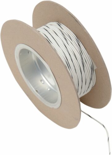 OEM COLOR WIRE 18 GAUGE/100' (1MM'/30M) WHITE/BLACK