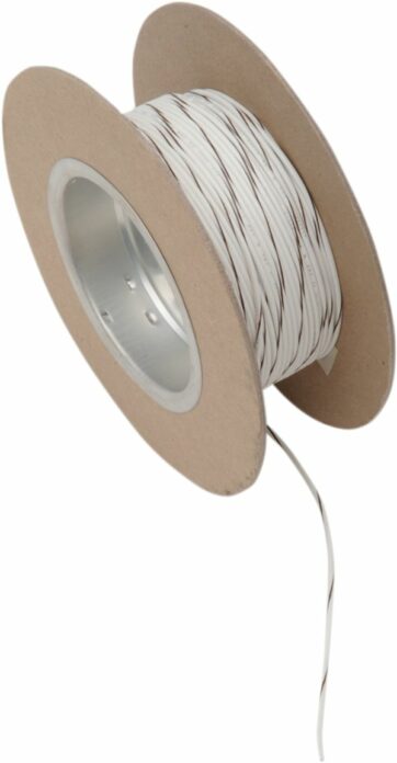 OEM COLOR WIRE 18 GAUGE/100' (1MM'/30M) WHITE/BROWN