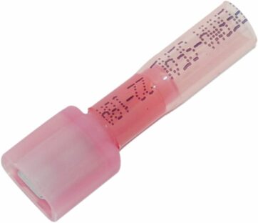 MALE CONNECTOR 18-22 GAUGE (0,6-1MM) W/ HEAT SHRINK 25 PK