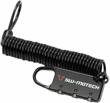 Cable lock for motorcycle luggage