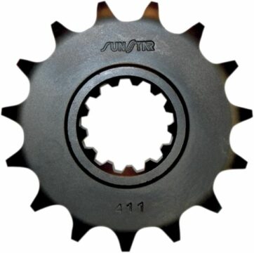 411 FRONT REPLACEMENT SPROCKET 14 TEETH 525 PITCH BLACK STEEL