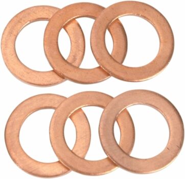 CRUSH WASHER COOPER INNER-Ø 11mm OUTER-Ø 17,4mm THICKNESS 1,3mm 6PKG