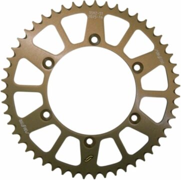 5-3592 REAR LIGHTWEIGHT SPROCKET 52 TEETH 520 PITCH BLACK ALUMINIUM