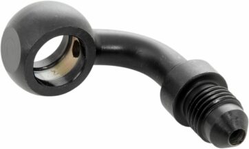 BRAKELINE BANJO FOR AN-03 HOSE 90° STEEL BLACK HOLE-Ø 3/8"(10mm) MALE 3/8x24 JIC/UNF