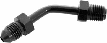 BRAKELINE ADAPTER FOR AN-03 HOSE 45° TUBE BLACK 2x MALE AN-3 3/8x24 JIC/UNF TO 3/8x24 JIC/UNF INVERT