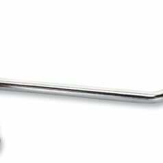 BRAKELINE ADAPTER TUBE 90°/120° -03-03 2x MALE AN-3 3/8x24 JIC/UNF  TO 3/8x24 JIC/UNF CONCAV CHROME