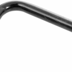 BRAKELINE ADAPTER TUBE STAINLESS-STEEL 90° SHORT BLACK -03 2x MALE 3/8x24 JIC/UNF TO 3/8x24 JIC/UNF