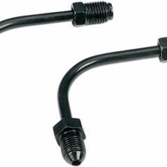 BRAKELINE ADAPTER FOR AN-03 HOSE 90° TUBE LONG BLACK 2x MALE AN-3 3/8x24 JIC/UNF TO 3/8x24 JIC/UNF I
