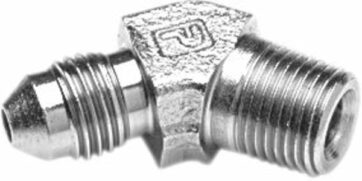 BRAKELINE ADAPTER FOR AN-03 HOSE 45° CHROME 2x MALE 3/8x24 JIC/UNF TO 1/8x27 NPT