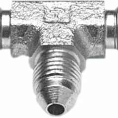BRAKE TEE FOR AN-03 HOSE CHROME 3x MALE 3/8x24 JIC/UNF