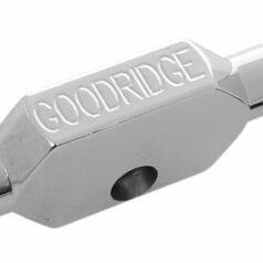 BRAKELINE TEE BAR FRONT CHROME 2x FEMALE 3/8x24 JIC/UNF