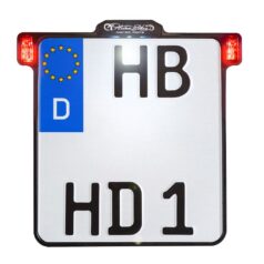 ALL-INN 2.0  Black Lic Plate Holder w/LED Light Brk & Rr