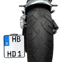 SIDE MOUNT LICENSE PLATE HOLDER W/TL ALU CHR (CH) (FL/FX)