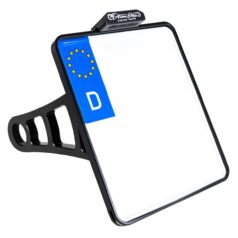 SLIP-IN License Plate Holder w/LED Plate Light Black (CH)