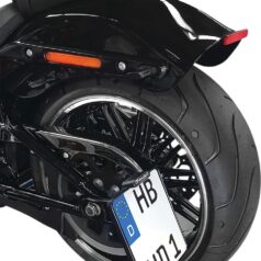 SIDE MOUNT LICENSE PLATE HOLDER W/TL ALU BLK (E) (FL18)