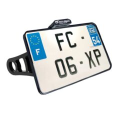 SIDE MOUNT LICENSE PLATE HOLDER W/TL ALU BLK (F) (FXSB)