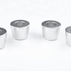 Handlebar clamps KIT CONE RIGID SILVER