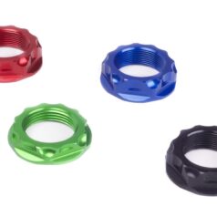 TRIPLE CLAMP NUT ALUMINIUM ANODIZED RED