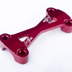 HANDLEBAR CLAMP KIT MX-EN UPPER Ø 28 ANODIZED RED