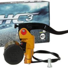 HC3 BRAKE MASTER CYLINDER ASSEMBLY 18MM PISTON ABE BLACK/GOLD