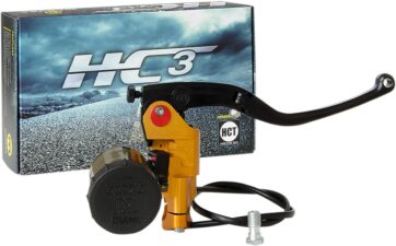 HC3 BRAKE MASTER CYLINDER ASSEMBLY 18MM PISTON ABE BLACK/GOLD