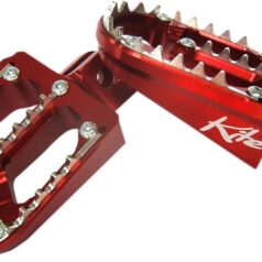 FOOTPEGS ALUMINIUM|STAINLESS STEEL ALUMINIUM RED