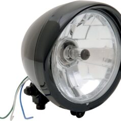 DIAMOND-STYLE 5.75" CLEAR LENS W/ VISOR BLACK