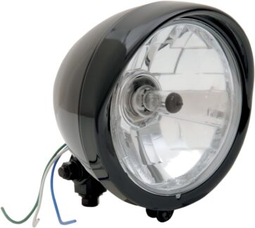 DIAMOND-STYLE 5.75" CLEAR LENS W/ VISOR BLACK