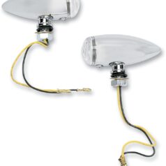 BULLET LED MARKER LIGHT SMOOTH CLEAR LENS CHROME