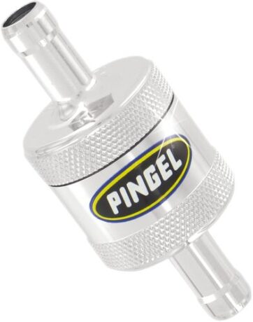 INLINE SS FUEL FILTER CHROME 3/8 IN 3/8 OUT