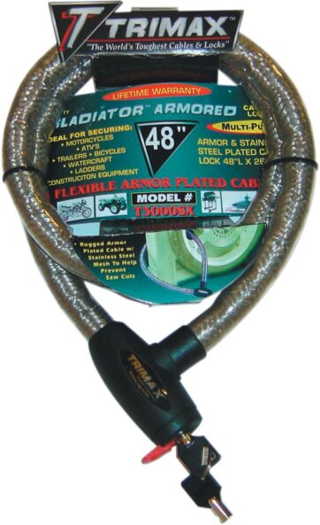 TRIMAX CABLE LOCK BRAIDED 48"X26MM
