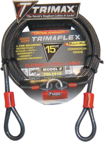 TRIMAX CABLE-LOCK TRIMAFLEX QUADRA BRAID DUAL LOOP 15'