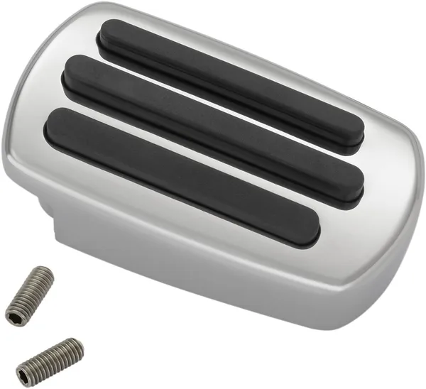 Drag Specialties Bromspedalskåpa – Universal Chrome/Black (2 5/8″ × 4 3/4″)
