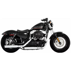 MUFFLER SLIP-ON 3" CHROME W/BLACK STRAIGHT END CAPS