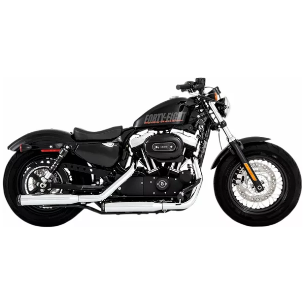 MUFFLER SLIP-ON 3" CHROME W/BLACK STRAIGHT END CAPS