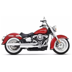 MUFFLER SLIP-ON 3.5" CHROME W/CHROME END CAPS Softail 2018+