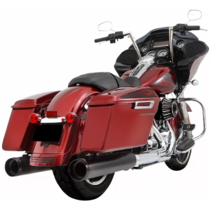 4.5" Muffler Slip-On Duals Svart - HD Touring 17-24