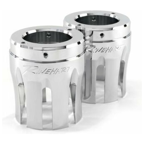 END CAPS CASTLE 4" EXHAUST MOTO SERIES CHROME