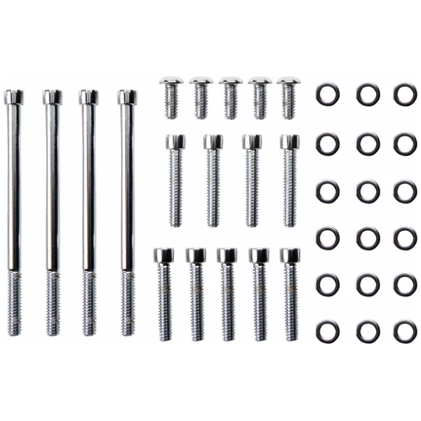 PRIMARY COVER KIT/DERBY COVER KIT SMOOTH  STEEL CUSTOM REPLACEMENT CHROME NATURAL