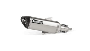 SLIP-ON LINE MUFFLER STAINLESS STEEL CARBON END CAP