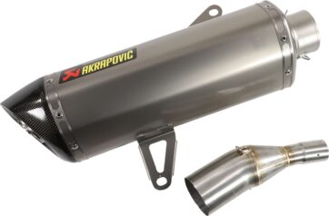 SLIP-ON LINE MUFFLER STAINLESS STEEL CARBON END CAP
