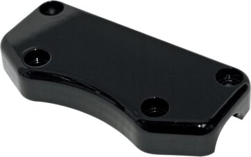 HANDLEBAR TOP CLAMP BUFFALO W/ HOLES BLACK FOR 1"