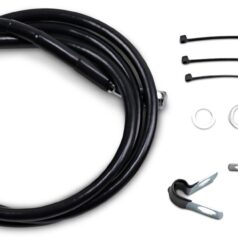 FRONT BRAKE LINE BLACK VINYL COATED STAINLESS STEEL EXTENDED 10"
